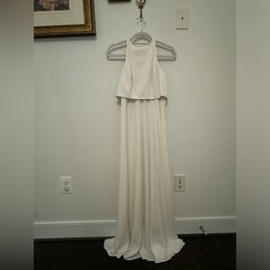BHLDN Jill Stuart Iva Crepe Gown Maxi Dress